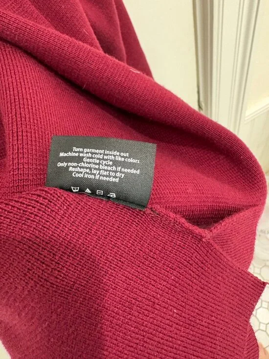 Summersalt Women's Dark Red Sweater Blazer in Organic Cotton Blend, Size S, EUC - Picture 6 of 6